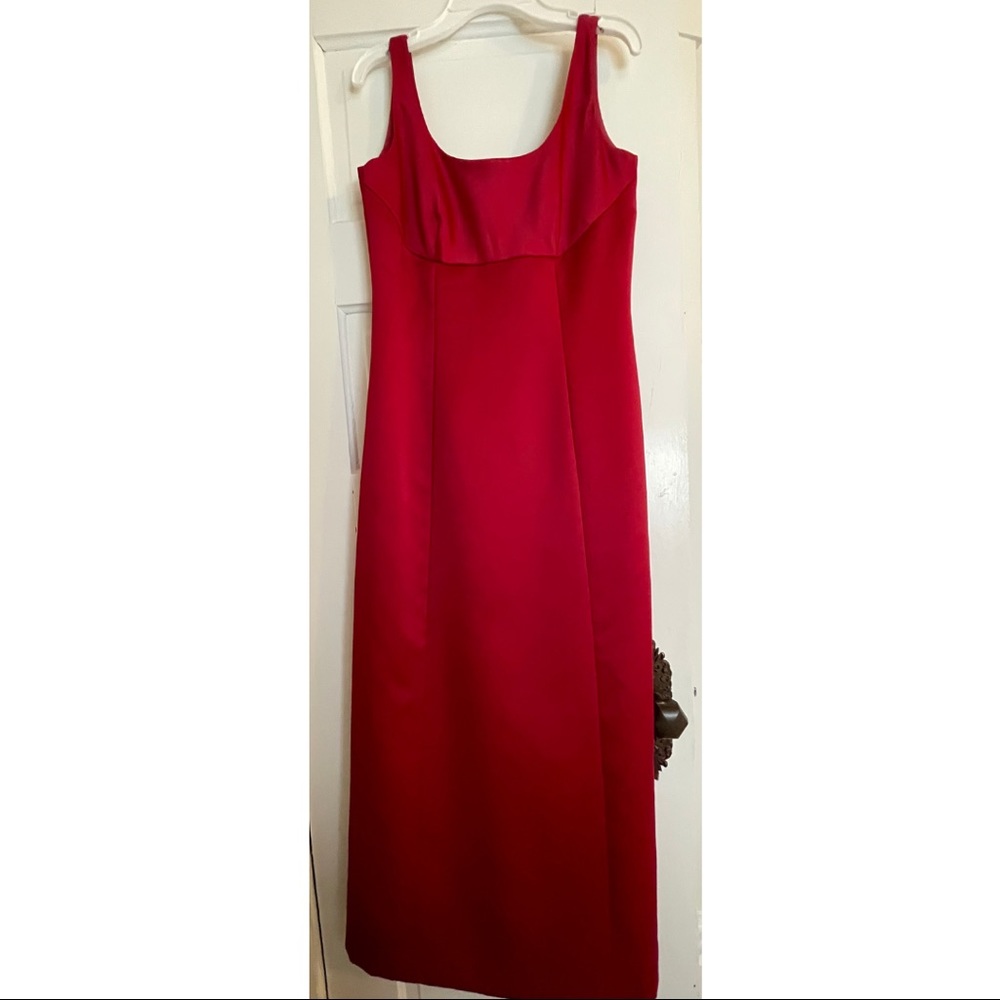CLASSIC GLAMOUR! Red satin dress by Ann Taylor